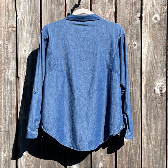 Dip blue button down top size small - Picture 12 of 17